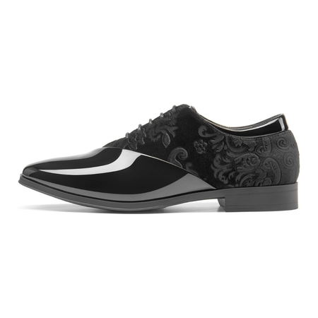 Ozenio Caden Tuxedo – Chaussures Oxfords Formelles en Cuir Synthétique et Velours