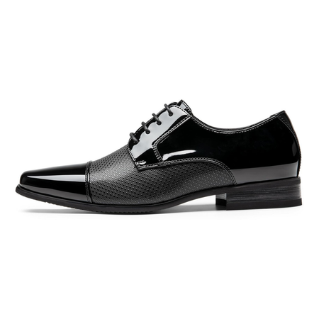 Ozenio Classic Patent – Chaussures Oxfords Formelles en Cuir Vegan Verni